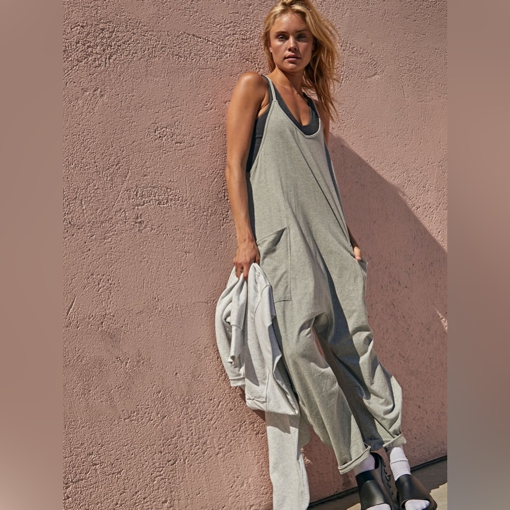 FREE PEOPLE Hot Shot Onesie Heather Grey
